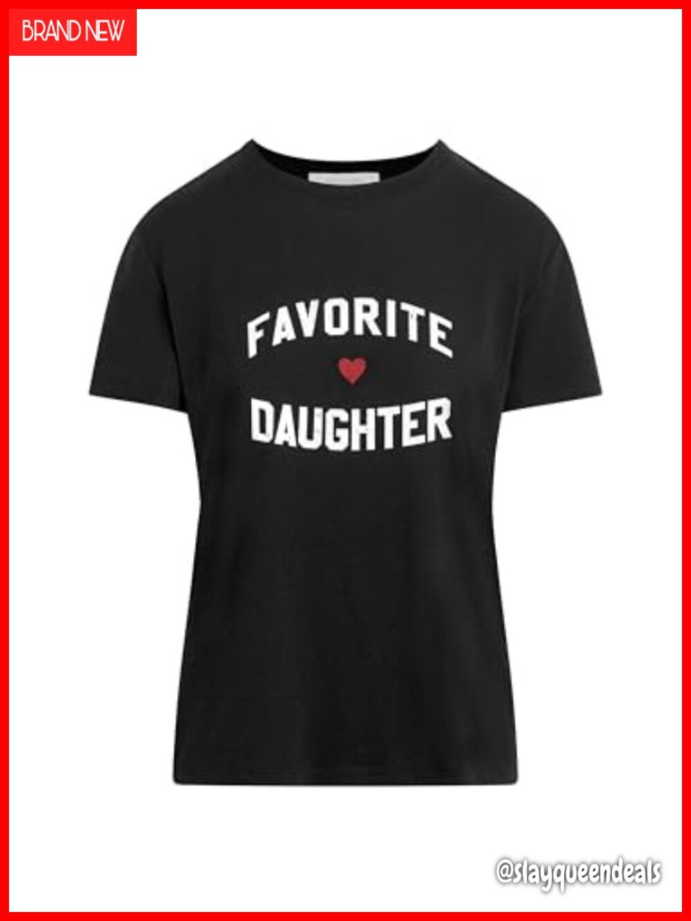 Favorite Daughter The Logo Tee Tri-Blend Cotton Classic Fit Short Sleeve Casual